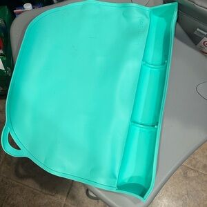Bumkins Aqua Silicone Placemat with Compartments